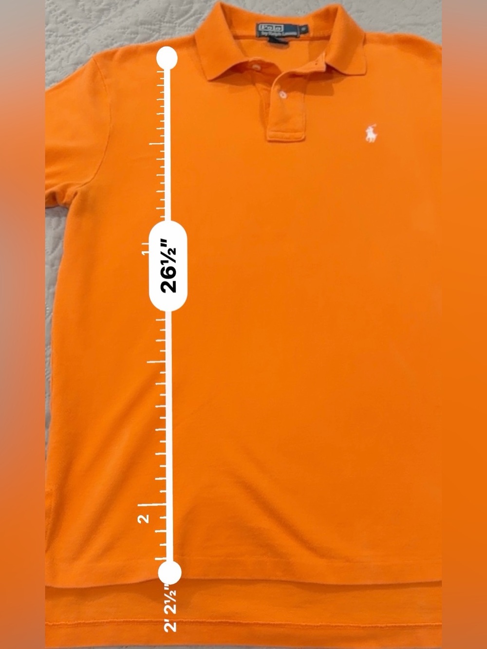 Polo Ralph Lauren Men’s Small Orange Cotton Polo Shirt Classic Pony - Picture 7 of 14